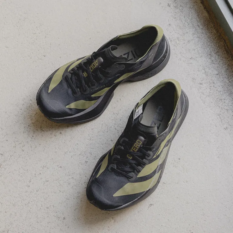 Adidas Sneakers Végétaliens|Chaussures De Running*Adizero Adios Pro 4 Core Black / Focus Olive / Charcoal