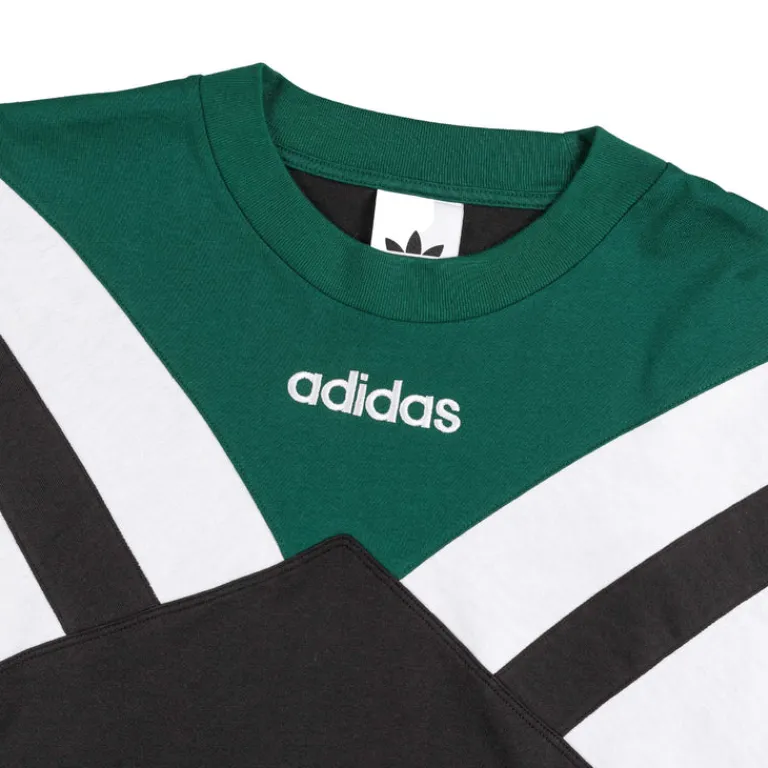Adidas T-Shirts*Archive Cutline Tee Black / Collegiate Green