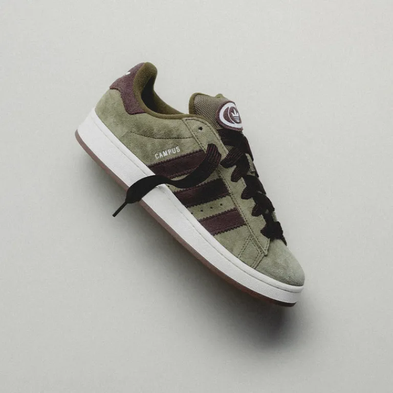 Adidas Sneakers En Cuir|Chunky Sneakers*Campus 00s Olive Strata / Dark Brown / Cloud White