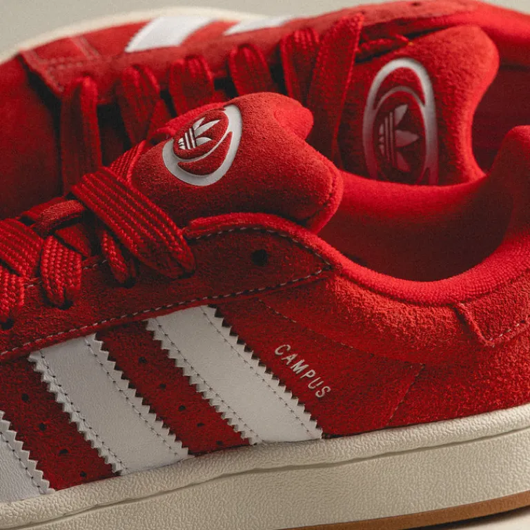 Adidas Sneakers En Cuir|Chunky Sneakers*Campus 00s Better Scarlet / Cloud White / Off White