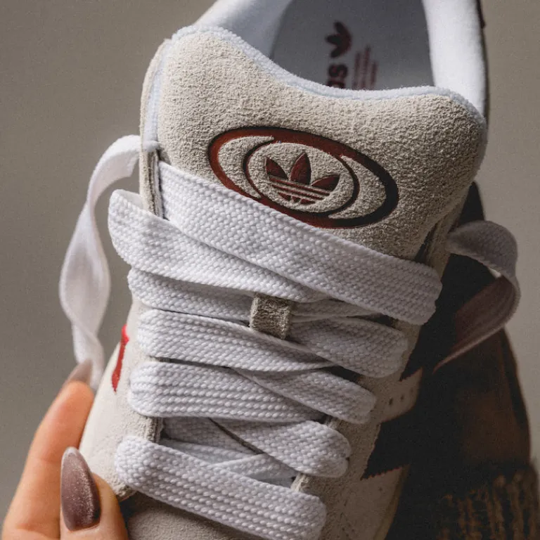 Adidas Sneakers En Cuir|Chunky Sneakers*Campus 00s W Crystal White / Chalk White / Preloved Ruby