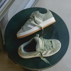 Adidas Sneakers En Cuir|Chunky Sneakers*Campus 00s W Silver Green / Off White / Gum 3