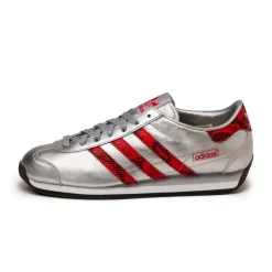 Adidas Sneakers En Cuir|Baskets Décontractées Terrace*Country Japan Silver Metallic / Better Scarlet / Core Black