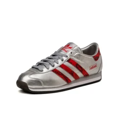 Adidas Sneakers En Cuir|Baskets Décontractées Terrace*Country Japan Silver Metallic / Better Scarlet / Core Black