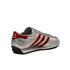 Adidas Sneakers En Cuir|Baskets Décontractées Terrace*Country Japan Silver Metallic / Better Scarlet / Core Black