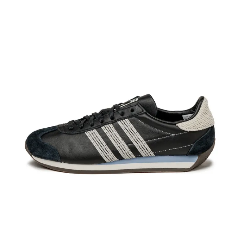 Adidas Sneakers En Cuir|Baskets Décontractées Terrace*Country OG W Core Black / Off White / Wonder Blue