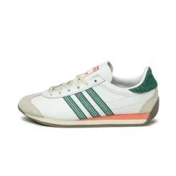 Adidas Sneakers En Cuir|Baskets Décontractées Terrace*Country OG W Footwear White / Collegiate Green / Clear Orange