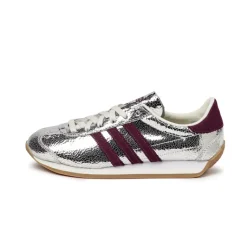Adidas Sneakers En Cuir|Baskets Décontractées Terrace*Country OG W Silver Metallic / Maroon / Off White