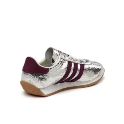 Adidas Sneakers En Cuir|Baskets Décontractées Terrace*Country OG W Silver Metallic / Maroon / Off White