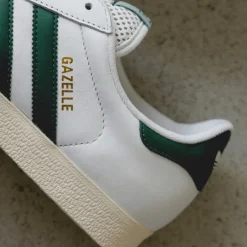Adidas Sneakers En Cuir|Baskets Décontractées Terrace*Gazelle Core White / Collegiate Green / Cream White