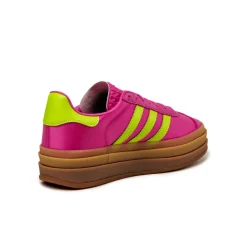 Adidas Sneakers À Plateforme|Sneakers En Cuir*Gazelle Bold W Semi Lucid Fuchsia / Solar Slime / Gold Metallic