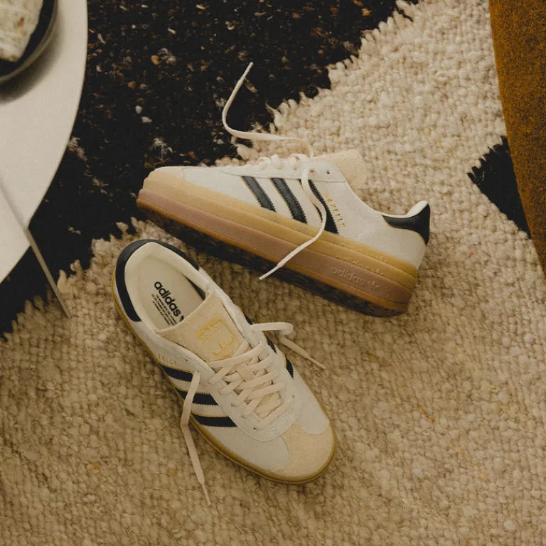 Adidas Sneakers À Plateforme|Sneakers En Cuir*Gazelle Bold W Cream White / Core Black / Sand Strata