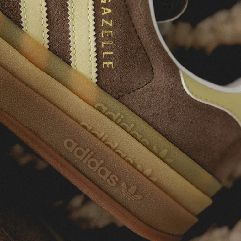 Adidas Sneakers À Plateforme|Sneakers En Cuir*Gazelle Bold W Earth Strata / Powder Yellow / Cloud White