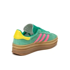 Adidas Sneakers À Plateforme|Sneakers En Cuir*Gazelle Bold W Court Green / Lucid Pink / Pure Sulfur