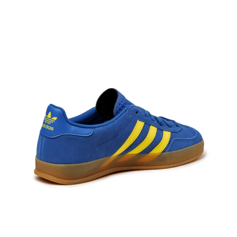 Adidas Sneakers En Cuir|Baskets Décontractées Terrace*Gazelle Indoor Blue / Pure Sulfur / Gum 3