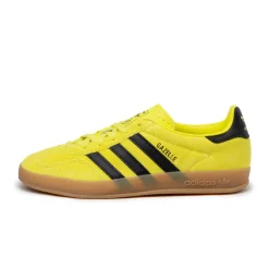 Adidas Sneakers En Cuir|Baskets Décontractées Terrace*Gazelle Indoor Shock Yellow / Core Black / Gold Metallic