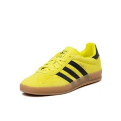 Adidas Sneakers En Cuir|Baskets Décontractées Terrace*Gazelle Indoor Shock Yellow / Core Black / Gold Metallic