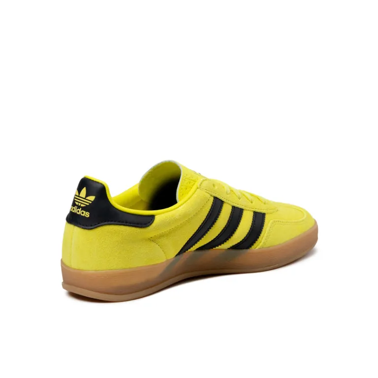 Adidas Sneakers En Cuir|Baskets Décontractées Terrace*Gazelle Indoor Shock Yellow / Core Black / Gold Metallic