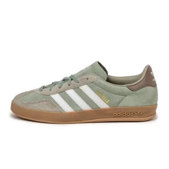 Adidas Sneakers En Cuir|Baskets Décontractées Terrace*Gazelle Indoor Silver Pebble / Silver Green / Footwear White