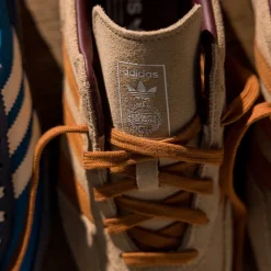 Adidas Sneakers En Cuir|Baskets Décontractées Terrace*Gazelle Indoor Warm Sandstone / Craft Ochre / Shadow Red