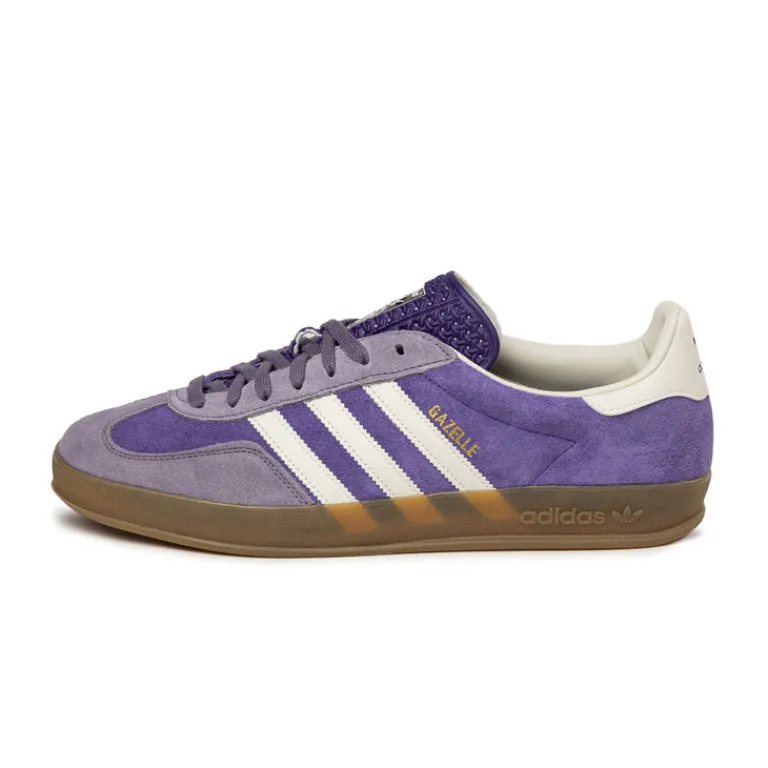 Adidas Sneakers En Cuir|Baskets Décontractées Terrace*Gazelle Indoor Collegiate Purple / Cloud White / Shadow Violet