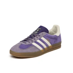 Adidas Sneakers En Cuir|Baskets Décontractées Terrace*Gazelle Indoor Collegiate Purple / Cloud White / Shadow Violet