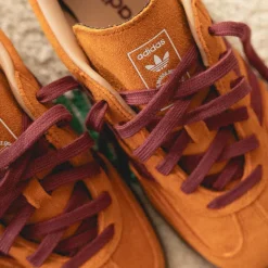Adidas Sneakers En Cuir|Baskets Décontractées Terrace*Gazelle Indoor Craft Ochre / Shadow Red / Warm Sandstone