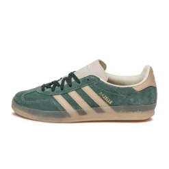 Adidas Sneakers En Cuir|Baskets Décontractées Terrace*Gazelle Indoor Shadow Green / Warm Sandstone / Wonder White