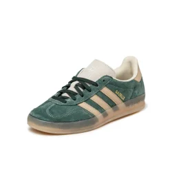 Adidas Sneakers En Cuir|Baskets Décontractées Terrace*Gazelle Indoor Shadow Green / Warm Sandstone / Wonder White