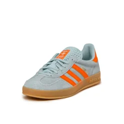 Adidas Sneakers En Cuir|Baskets Décontractées Terrace*Gazelle Indoor Wonder Blue / Orange / Footwear White