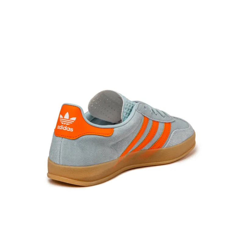 Adidas Sneakers En Cuir|Baskets Décontractées Terrace*Gazelle Indoor Wonder Blue / Orange / Footwear White