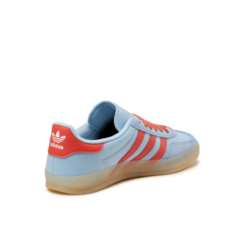 Adidas Sneakers En Cuir|Baskets Décontractées Terrace*Gazelle Indoor Clear Sky / Crew Red / Magic Beige
