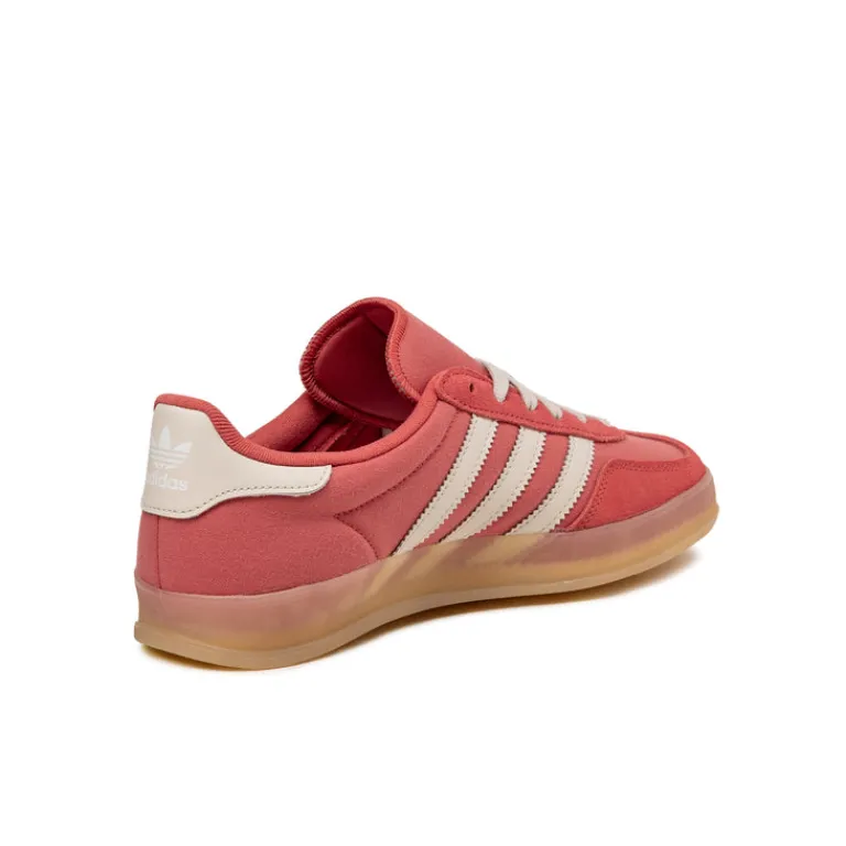 Adidas Sneakers En Cuir|Baskets Décontractées Terrace*Gazelle Indoor Crew Red / Aluminium / Magic Beige