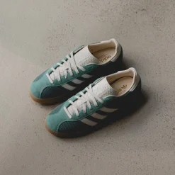 Adidas Sneakers En Cuir|Baskets Décontractées Terrace*Gazelle Indoor Pro Preloved Teal / Off White / Warm Sand
