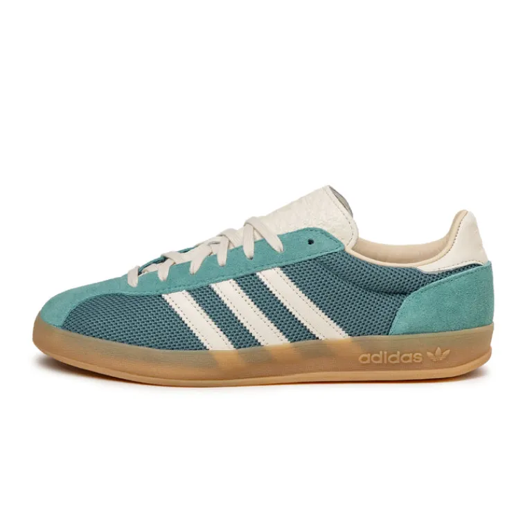 Adidas Sneakers En Cuir|Baskets Décontractées Terrace*Gazelle Indoor Pro Preloved Teal / Off White / Warm Sand