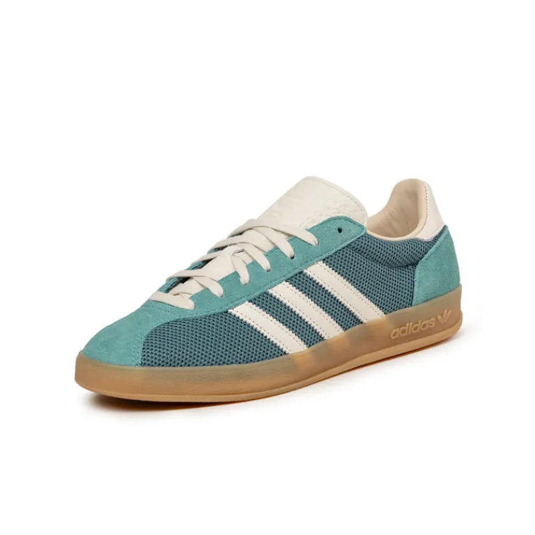 Adidas Sneakers En Cuir|Baskets Décontractées Terrace*Gazelle Indoor Pro Preloved Teal / Off White / Warm Sand