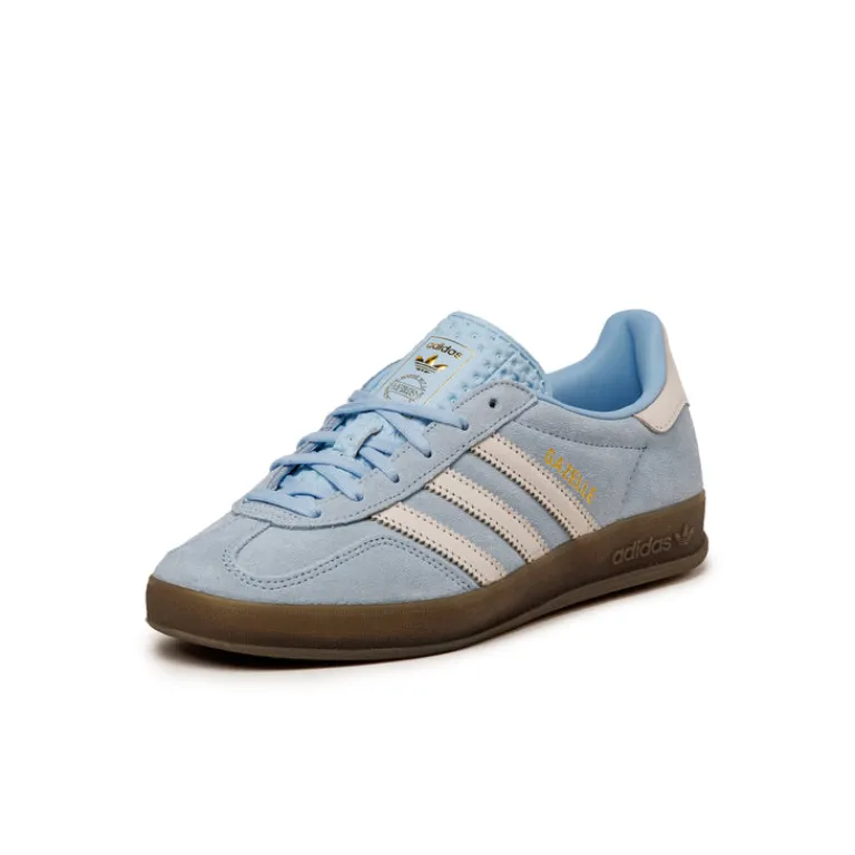 Adidas Sneakers En Cuir|Baskets Décontractées Terrace*Gazelle Indoor W Clear Sky / Off White / Gum 5