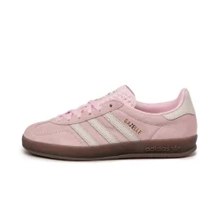 Adidas Sneakers En Cuir|Baskets Décontractées Terrace*Gazelle Indoor W Cloud Pink / Off White / Gum 5