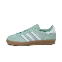 Adidas Sneakers En Cuir|Baskets Décontractées Terrace*Gazelle Indoor W Ash Green / Cloud White / Gum