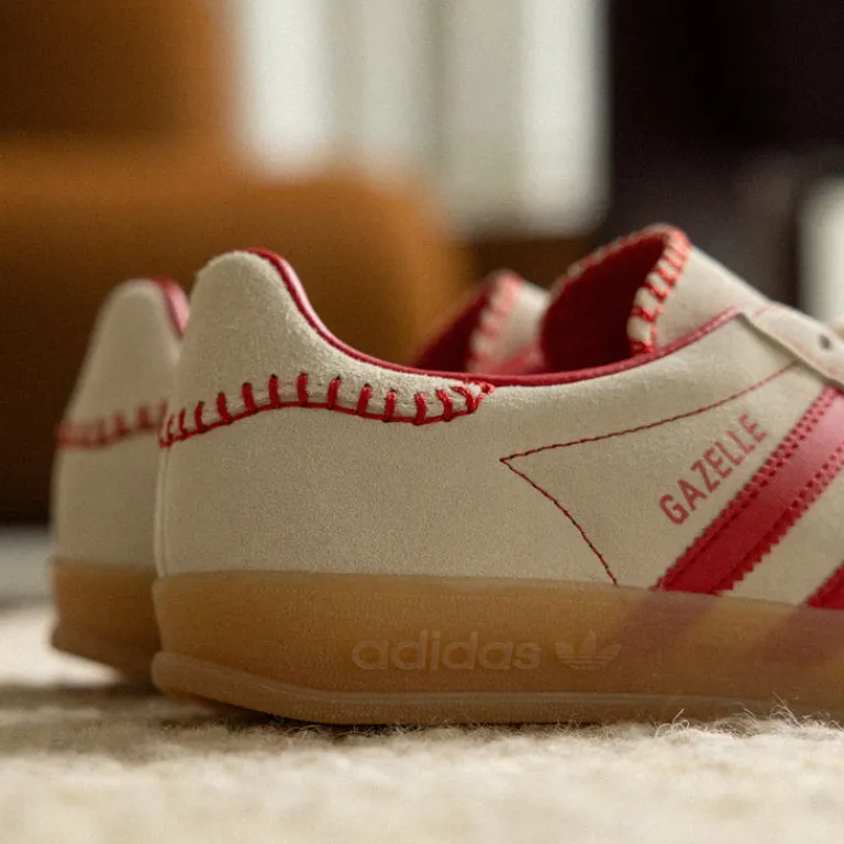 Adidas Sneakers En Cuir|Baskets Décontractées Terrace*Gazelle Indoor W Beta Scarlett / Beta Scarlett / Cream White