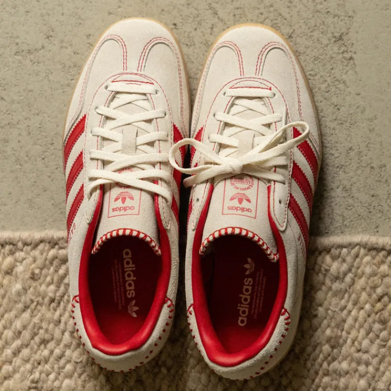 Adidas Sneakers En Cuir|Baskets Décontractées Terrace*Gazelle Indoor W Beta Scarlett / Beta Scarlett / Cream White