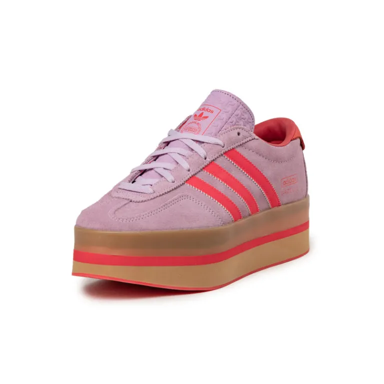 Adidas Sneakers En Cuir|Sneakers À Plateforme*Gazelle Stack W Blush Lilac / Lucid Red / Gum 3
