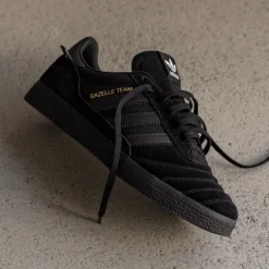 Adidas Sneakers En Cuir|Baskets Décontractées Terrace*Gazelle Team Core Black / Carbon / Footwear White