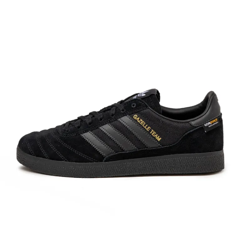 Adidas Sneakers En Cuir|Baskets Décontractées Terrace*Gazelle Team Core Black / Carbon / Footwear White