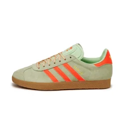 Adidas Sneakers En Cuir|Baskets Décontractées Terrace*Gazelle W Semi Green Spark / Solar Orange / Gum