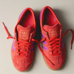 Adidas Sneakers En Cuir|Baskets Décontractées Terrace*Hamburg W Red / Purple Burst / Gum