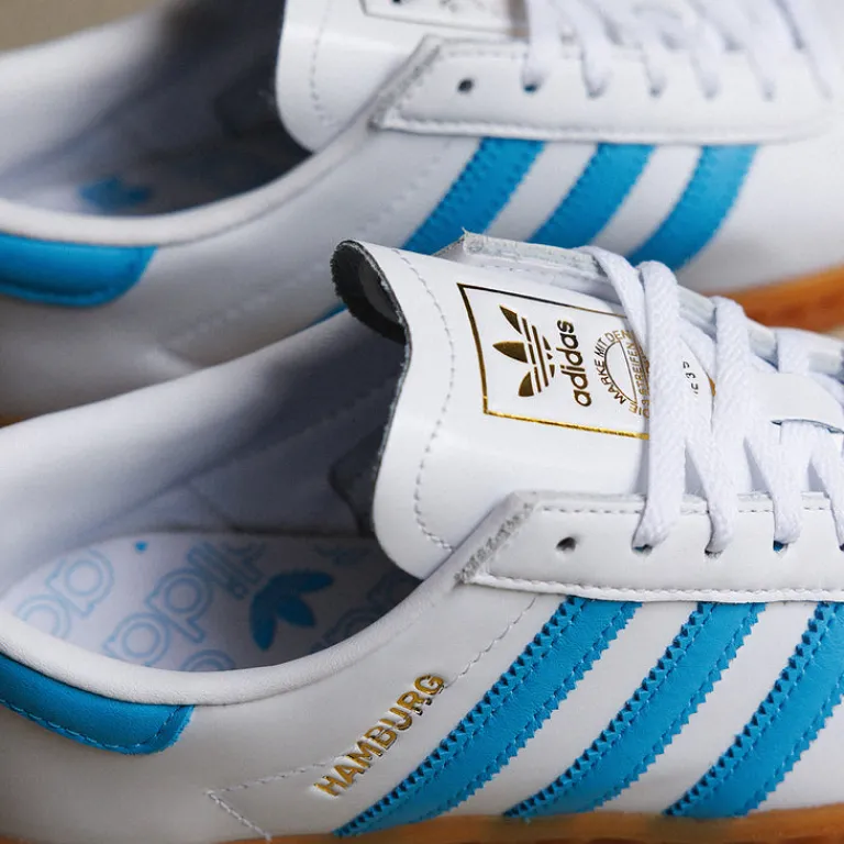 Adidas Sneakers En Cuir|Baskets Décontractées Terrace*Hamburg W Footwear White / Sky Rus / Gum 2