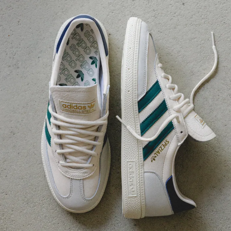 Adidas Sneakers En Cuir|Baskets Décontractées Terrace*Handball Spezial Chalk White / Collegiate Green / Night Indigo