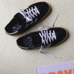 Adidas Sneakers En Cuir|Baskets Décontractées Terrace*Handball Spezial W Core Black / Violet Tone / Gum 1