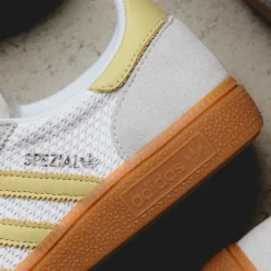 Adidas Sneakers En Cuir|Baskets Décontractées Terrace*Handball Spezial W Footwear White / Power Yellow / Silver Metallic